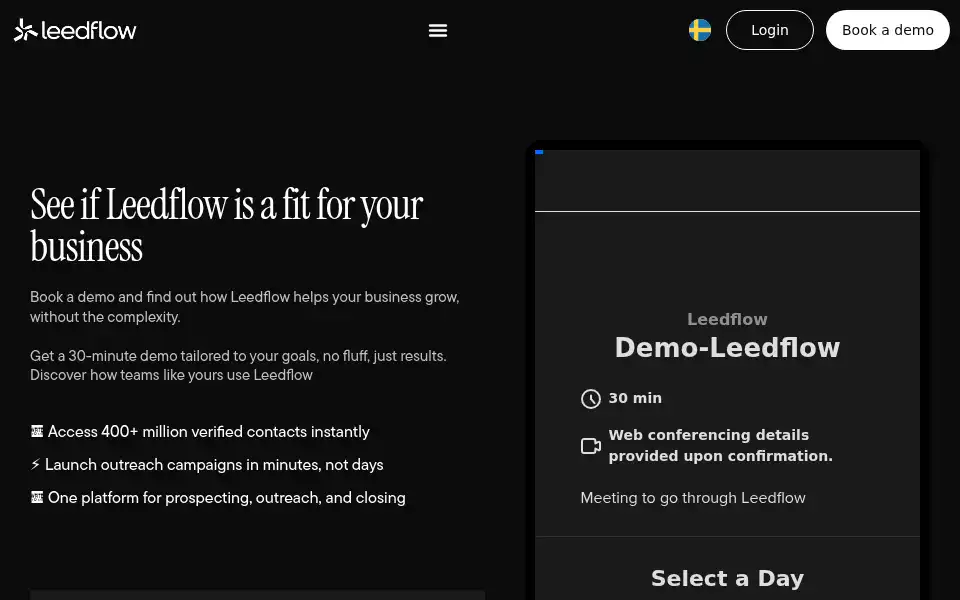 Screenshot of leedflow.io