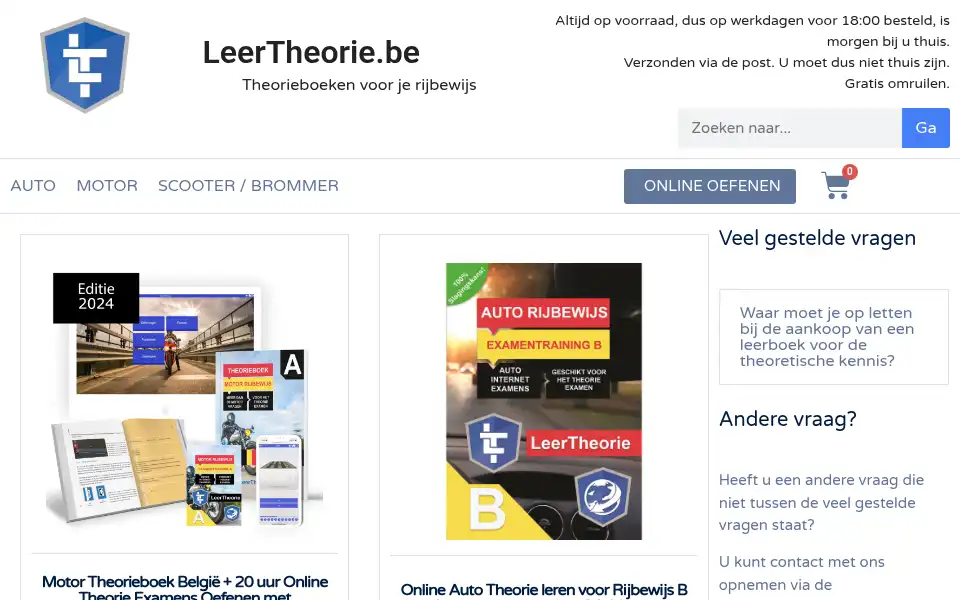 Screenshot of leertheorie.be