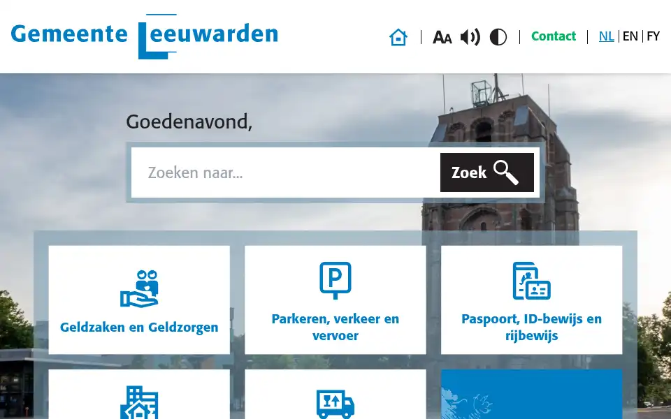 Screenshot of leeuwarden.nl