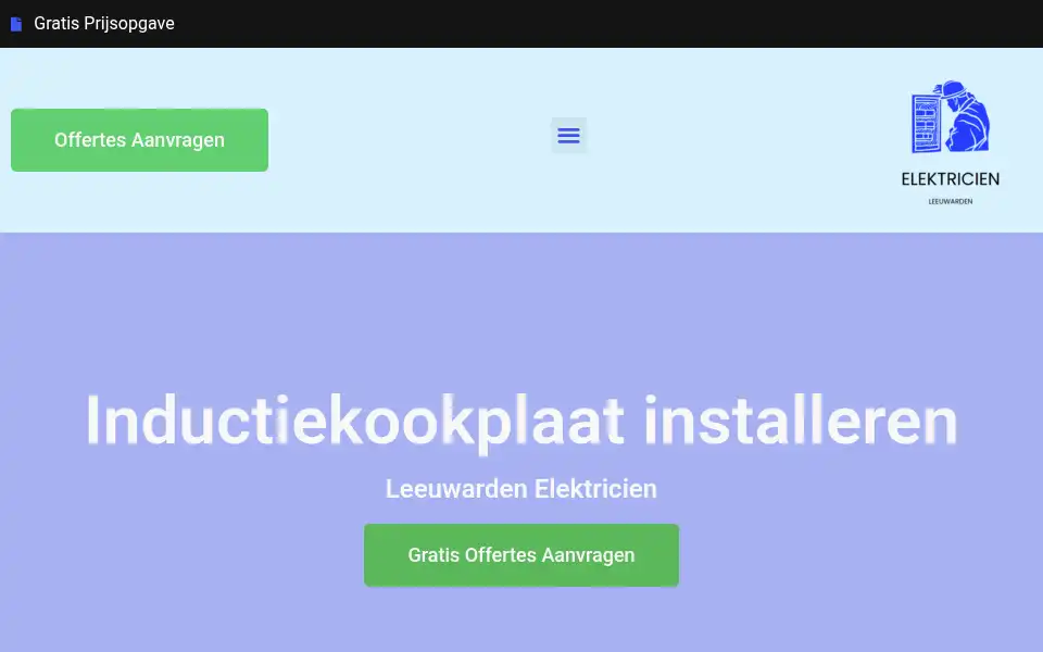 Screenshot of leeuwardenelektricien.com