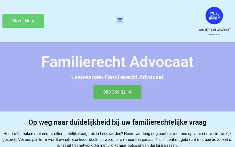 Screenshot of leeuwardenfamilierechtadvocaat.com