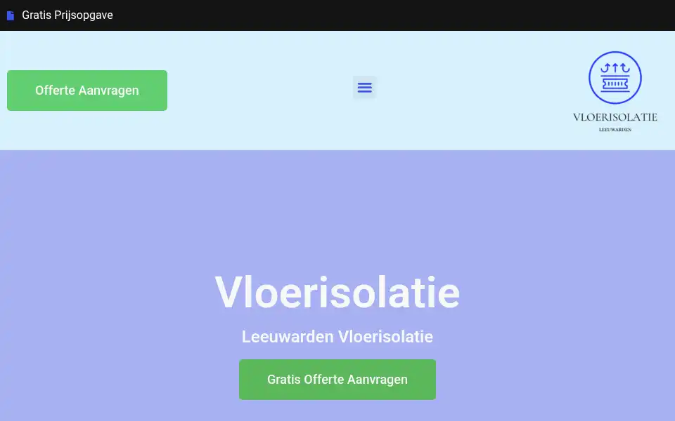 Screenshot of leeuwardenvloerisolatie.com