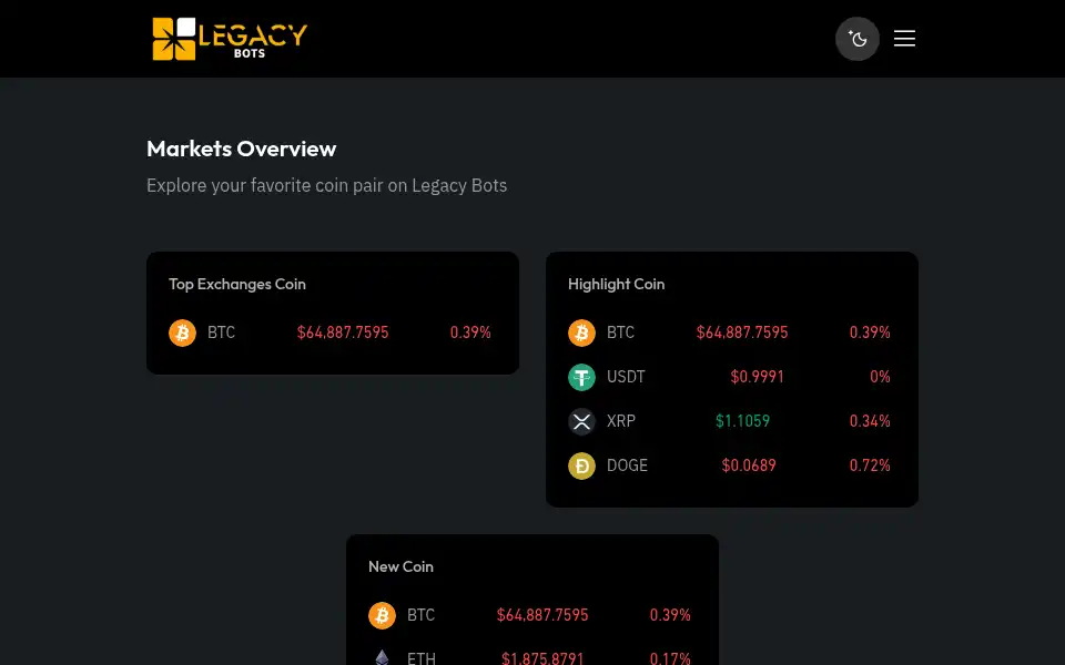 Screenshot of legacybots.online