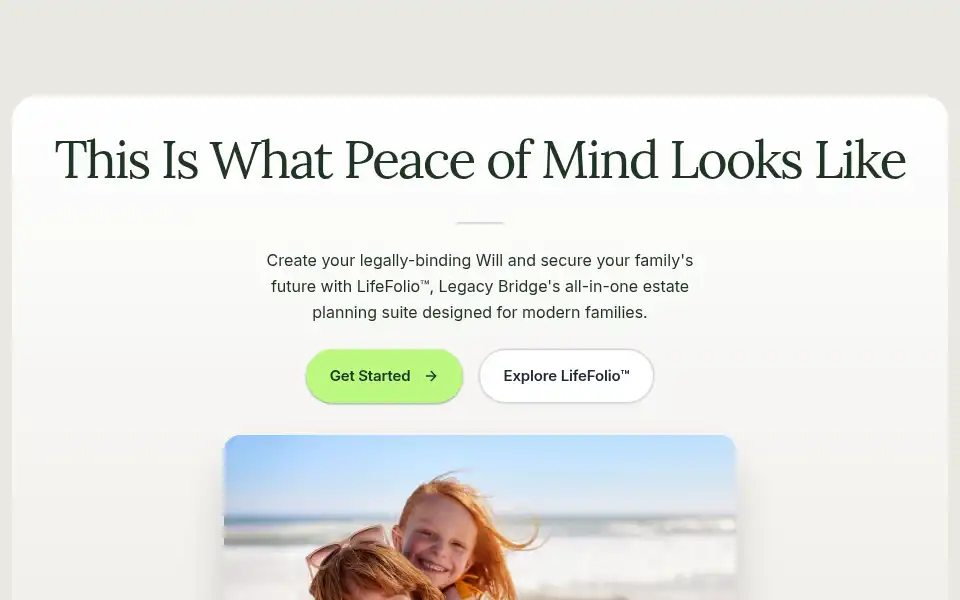 Screenshot of legacybridge.co.uk