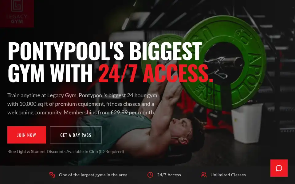 Screenshot of legacygym.club