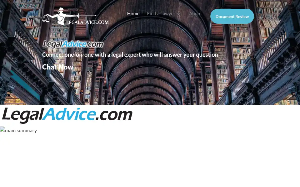 Screenshot of legaladvice.com