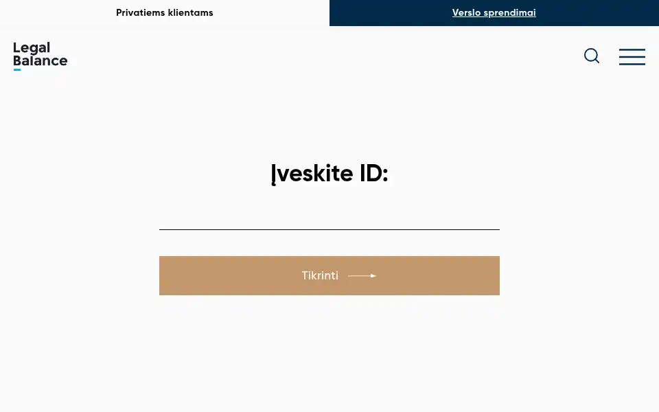 Screenshot of legalbalance.lt