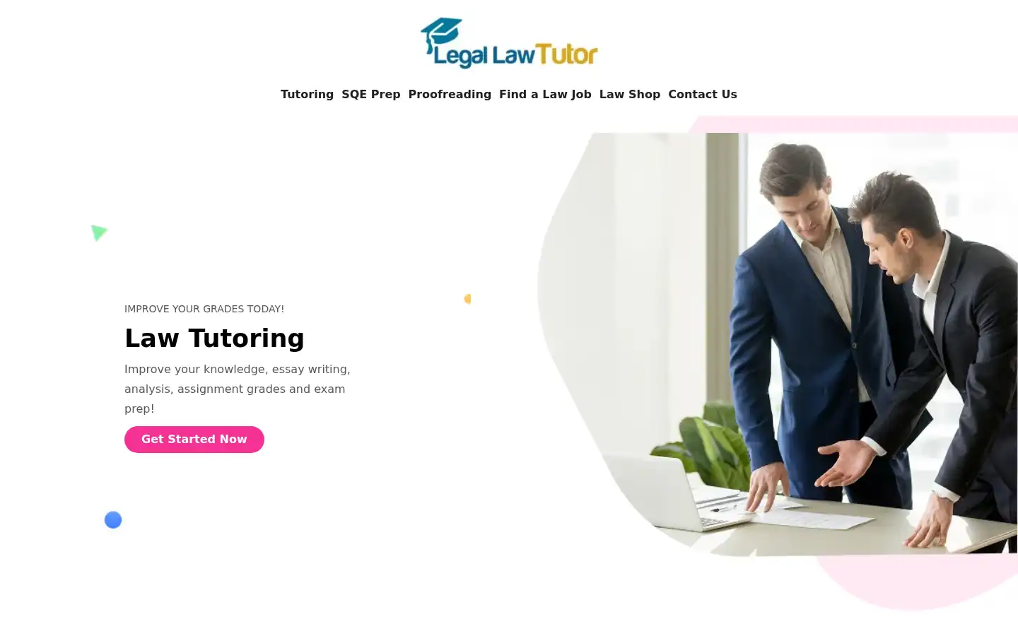 Screenshot of legallawtutor.com