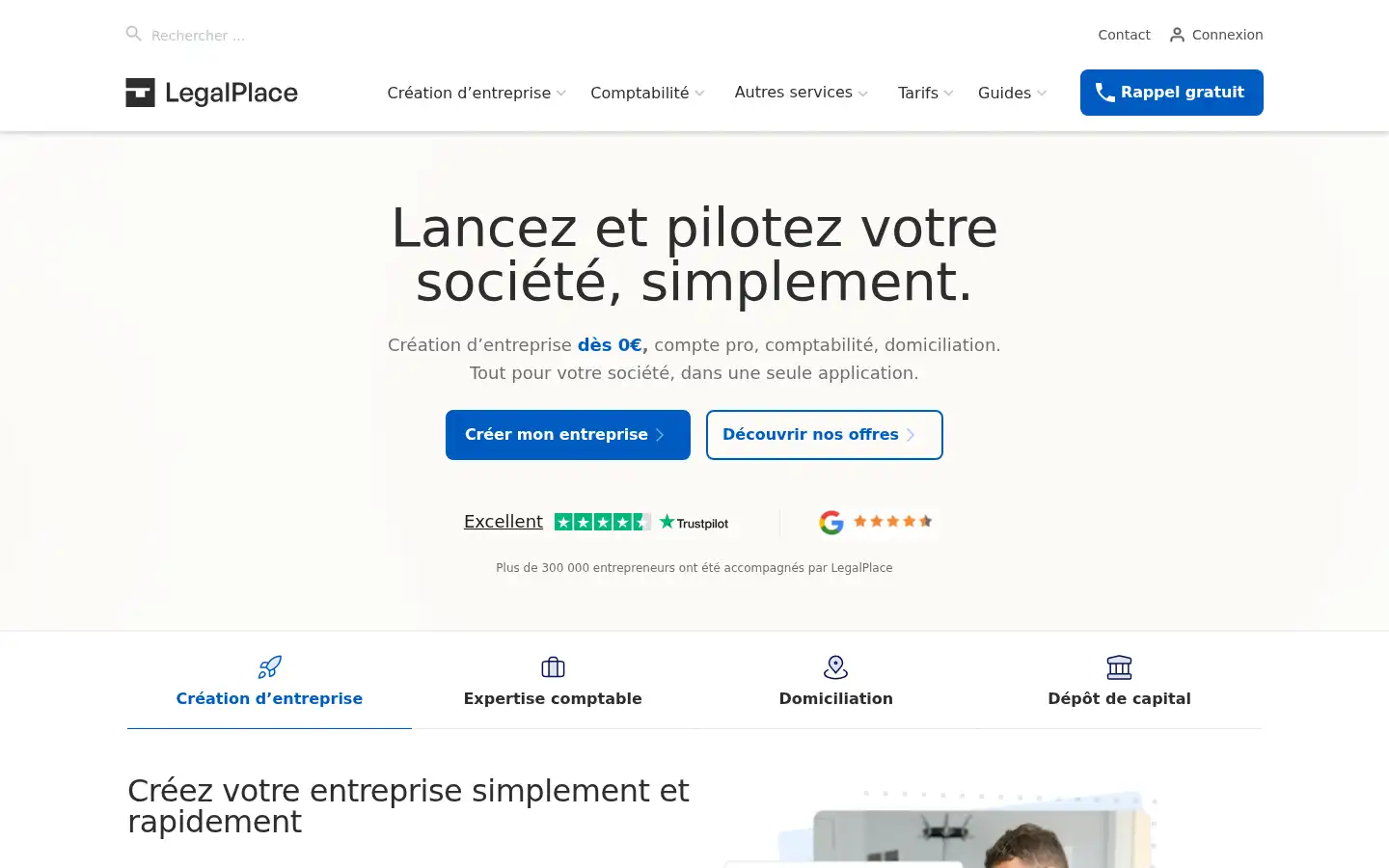 Screenshot of legalplace.fr