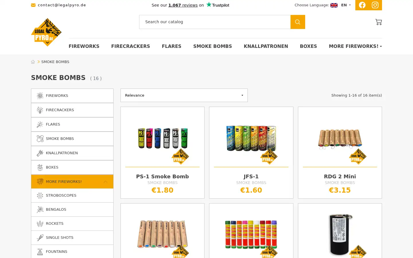 Screenshot of legalpyro.de