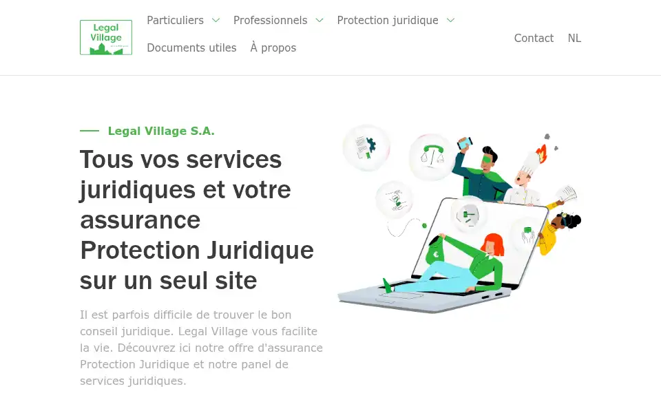Screenshot of legalvillage.be
