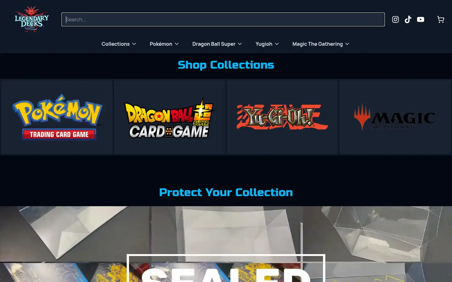 Screenshot of legendarydecks.store
