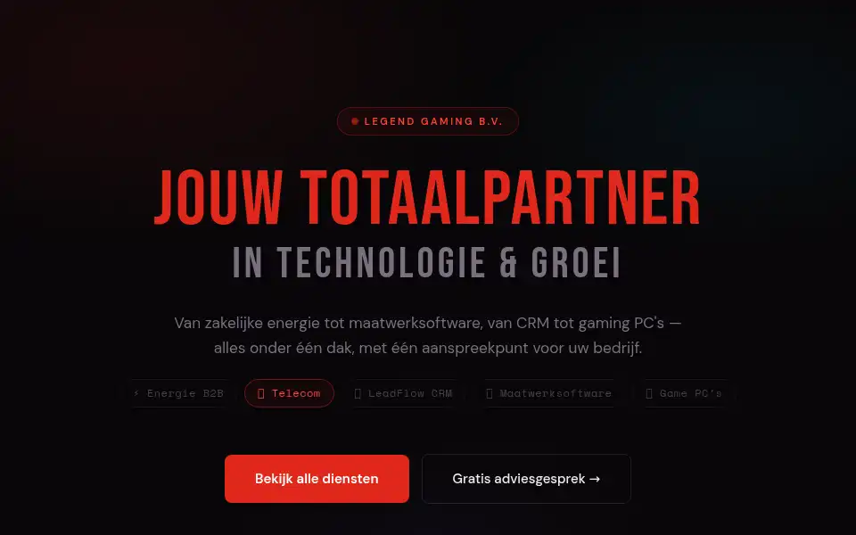 Screenshot of legendgaming.nl