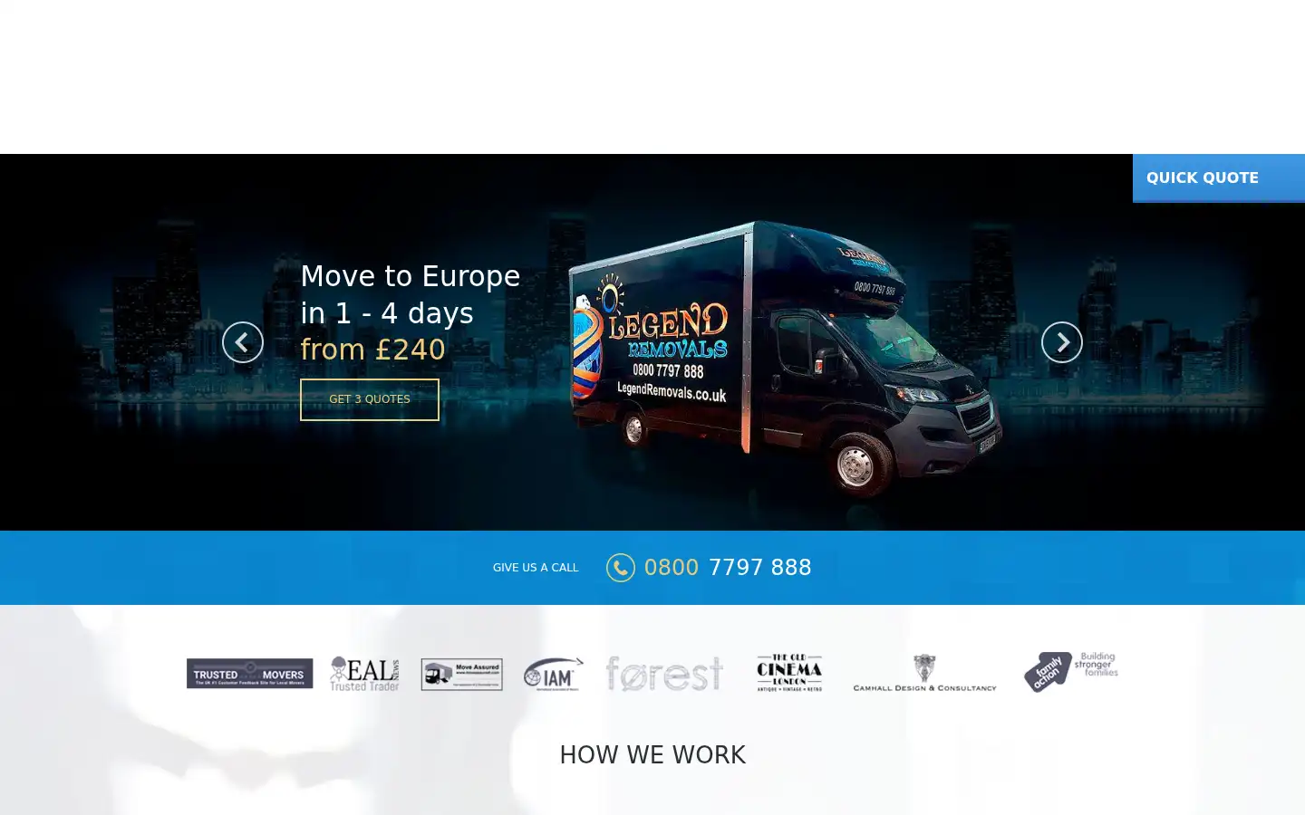 Screenshot of legendremovals.co.uk