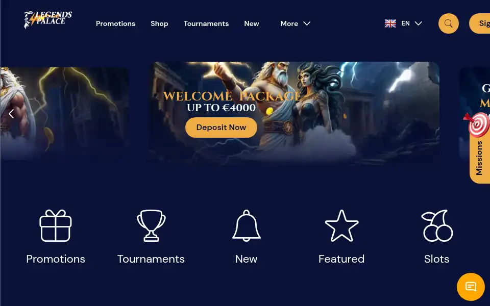 Screenshot of legendspalace12.com