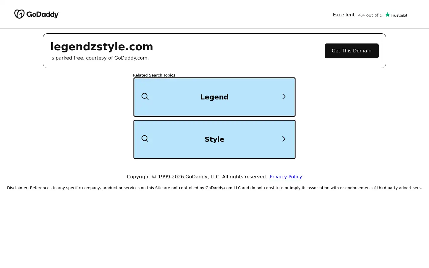 Screenshot of legendzstyle.com