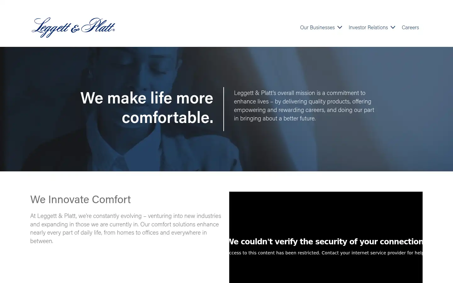 Screenshot of leggett.com