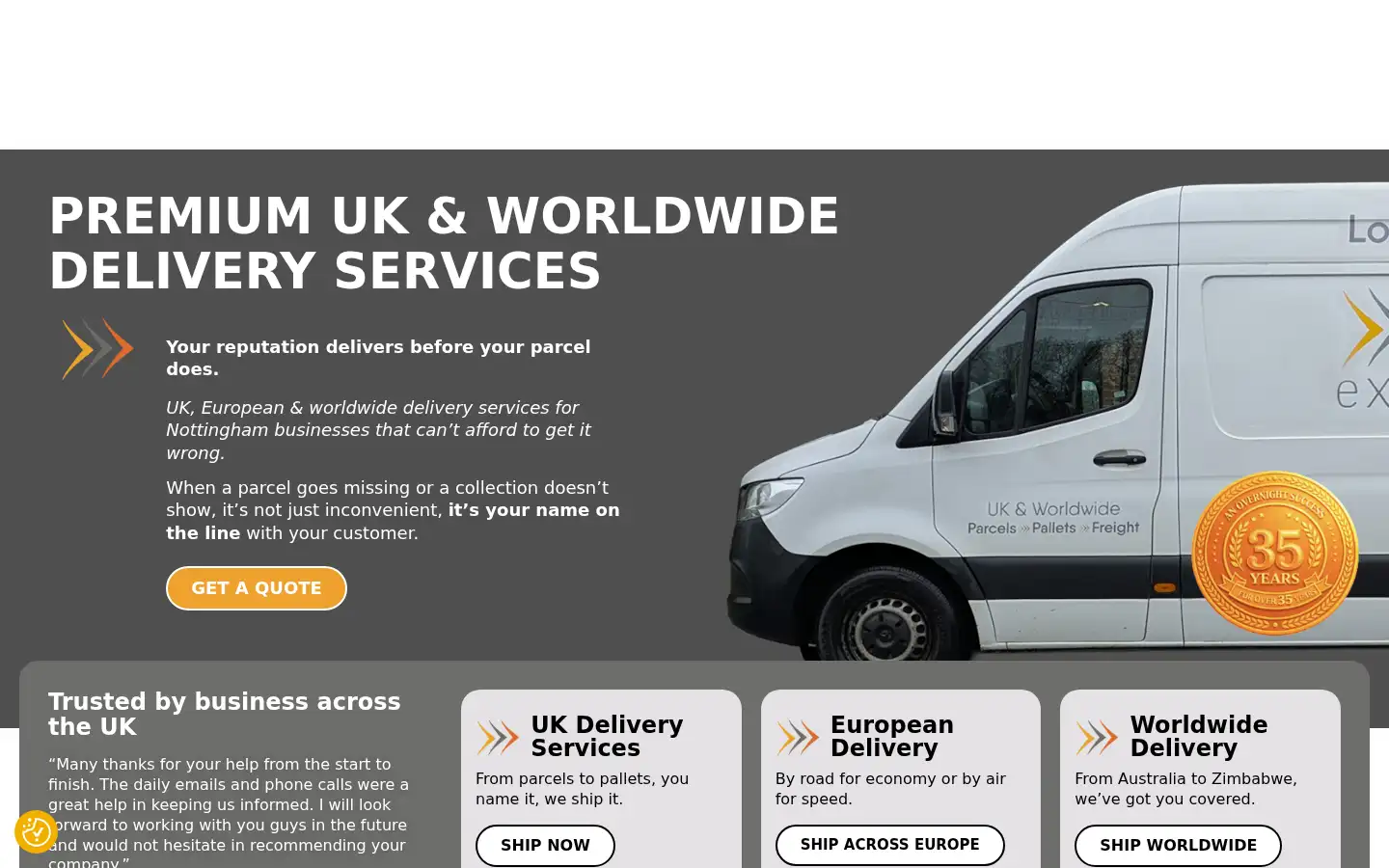 Screenshot of legionexpress.co.uk
