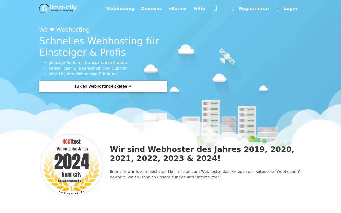 Screenshot of legithosting.de