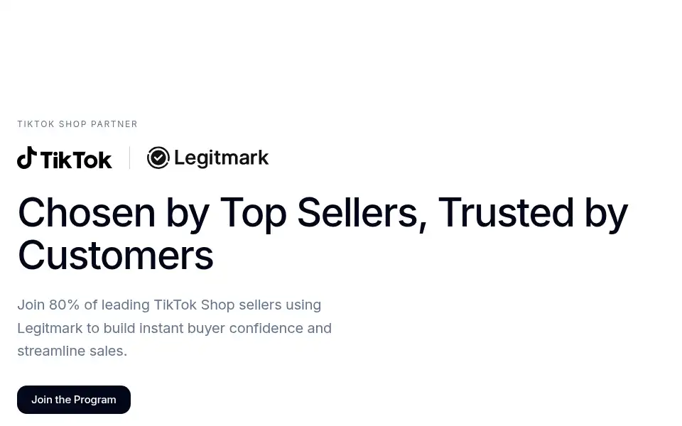 Screenshot of legitmark.com