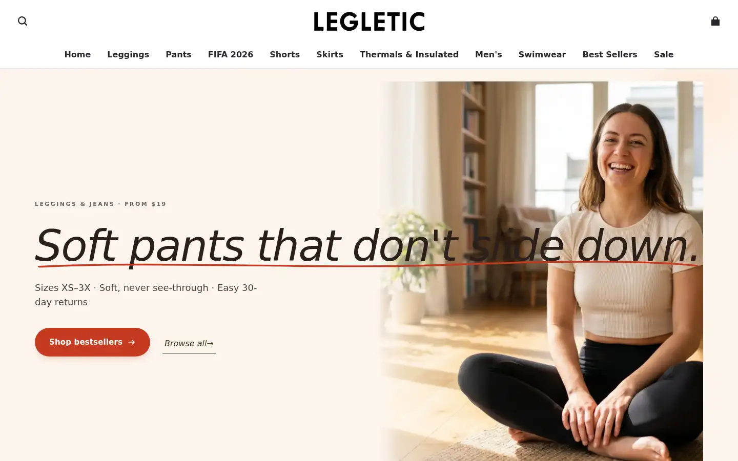 Screenshot of legletic.com