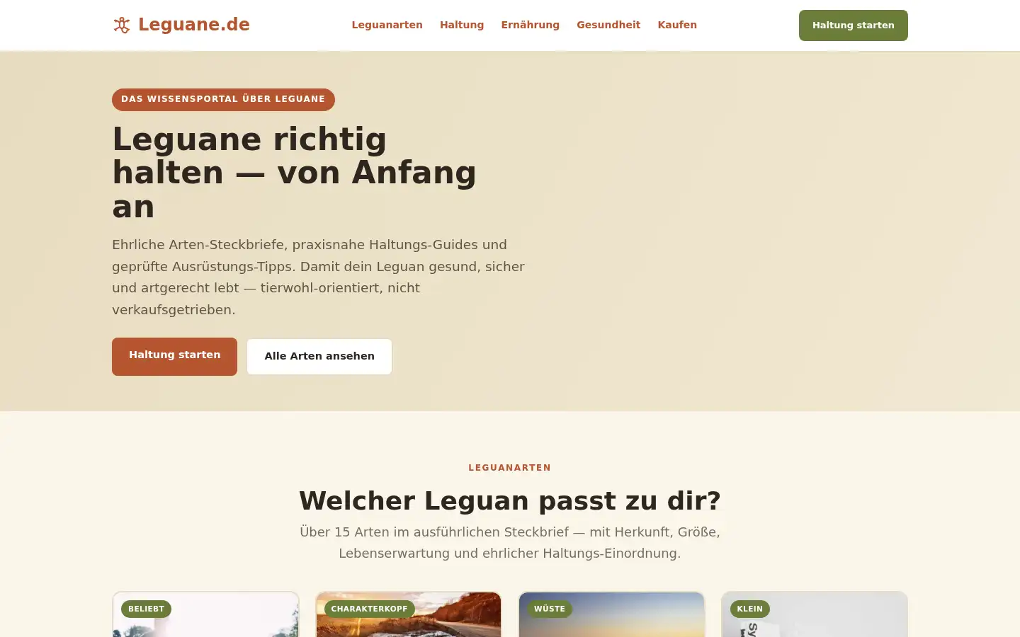 Screenshot of leguane.de