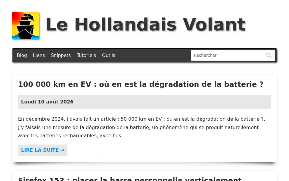 Screenshot of lehollandaisvolant.net