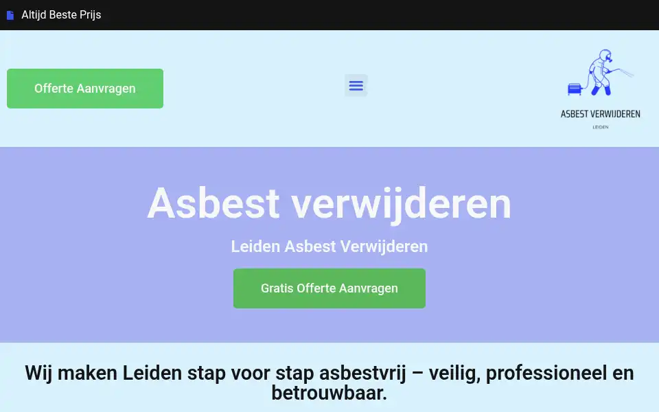 Screenshot of leidenasbestverwijderen.com