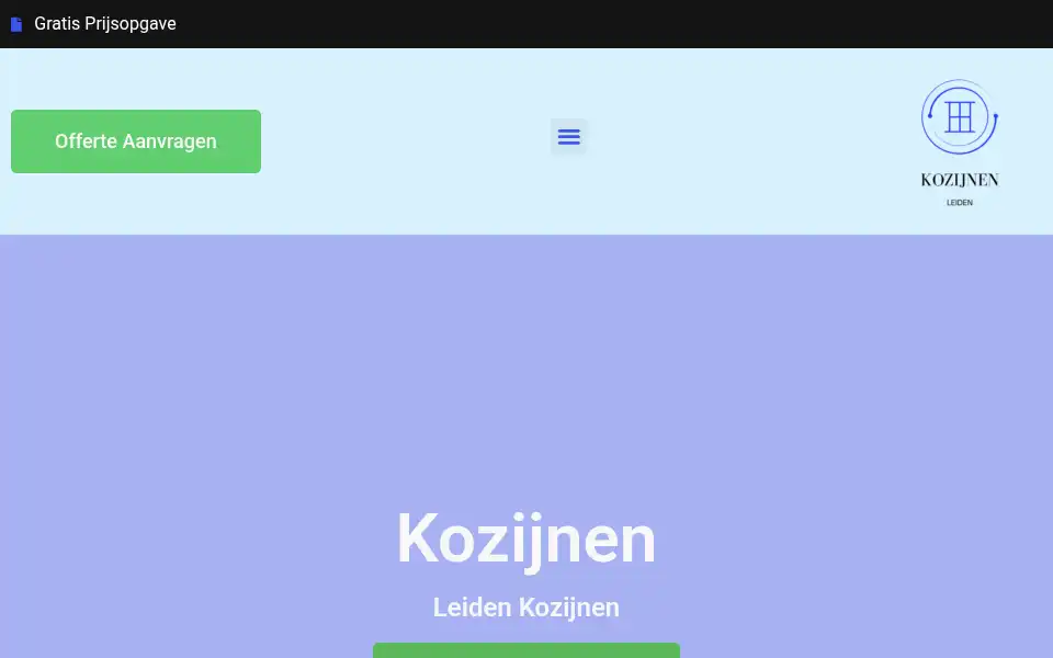 Screenshot of leidenkozijnen.com