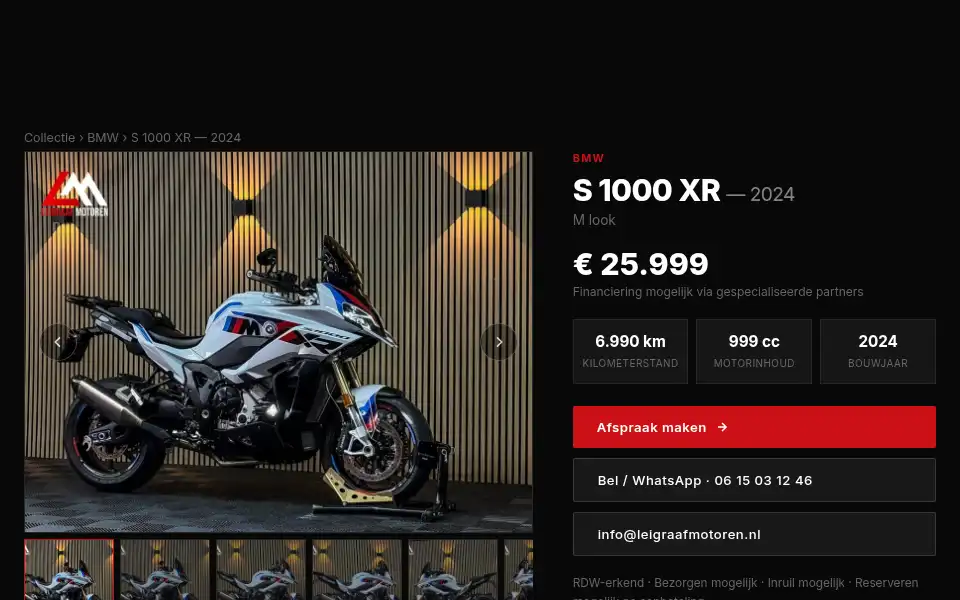 Screenshot of leigraafmotoren.nl