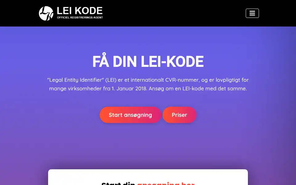 Screenshot of leikode.dk