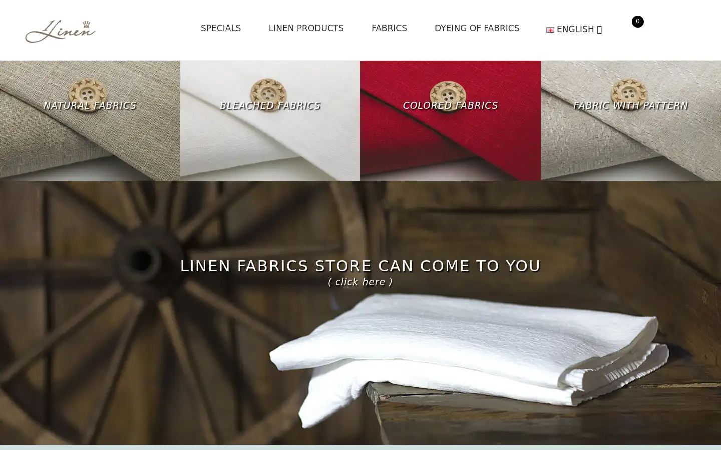 Screenshot of leinen-stoff.de