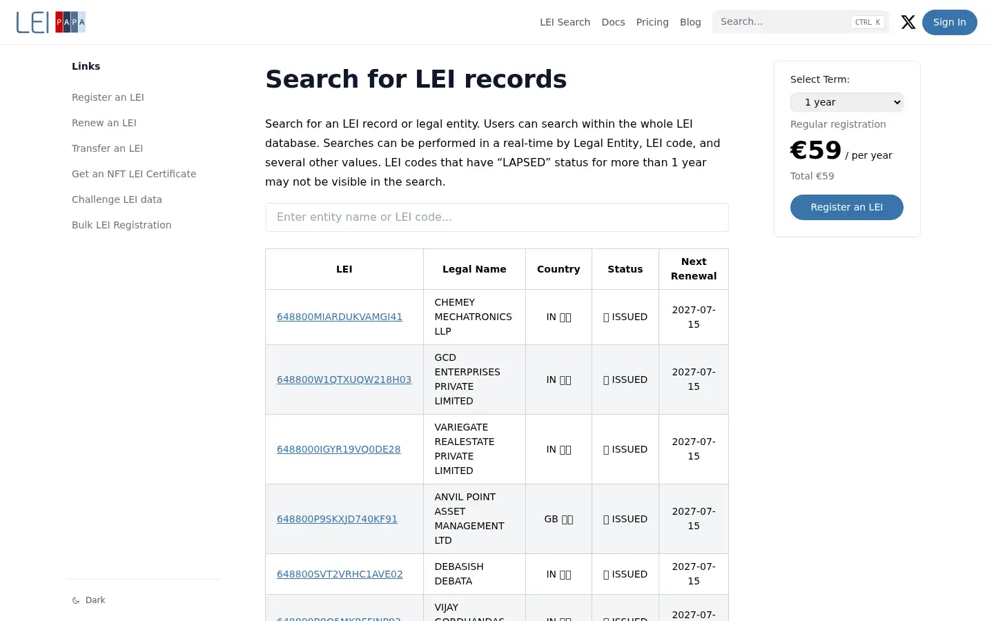 Screenshot of leipapa.com
