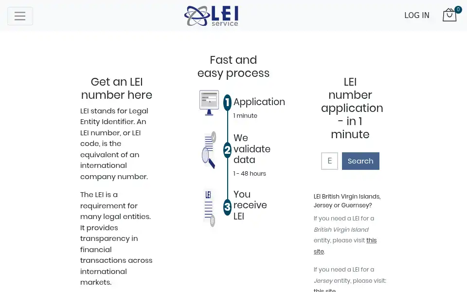 Screenshot of leiservice.co.uk