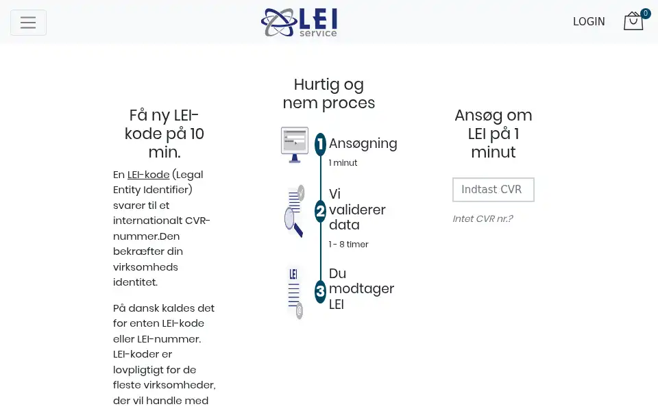 Screenshot of leiservice.dk