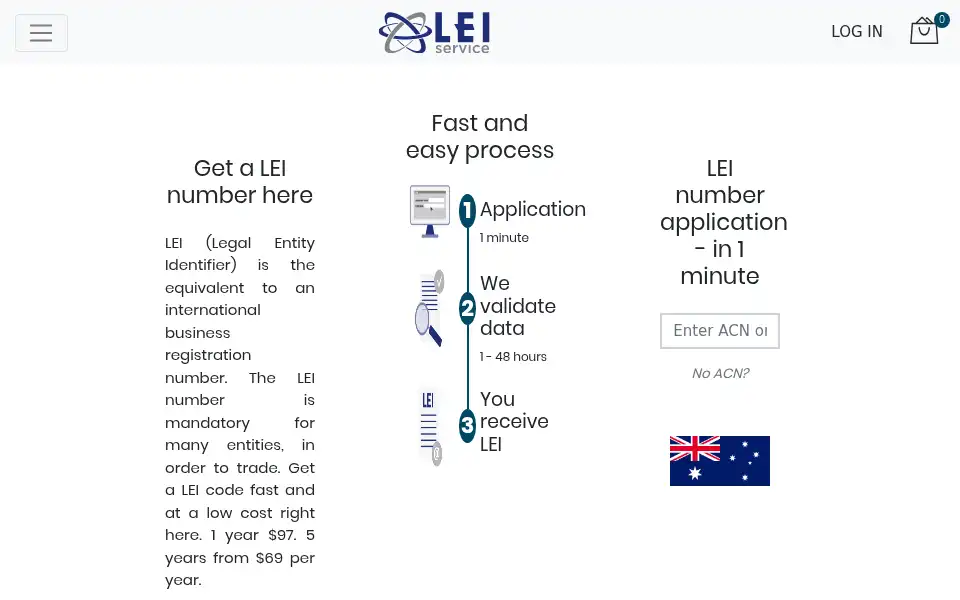 Screenshot of leiserviceaustralia.com