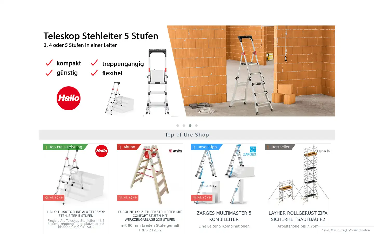 Screenshot of leiterscout.de