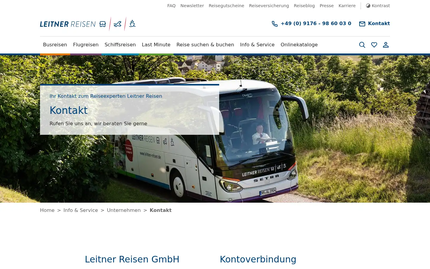 Screenshot of leitner-reisen.de