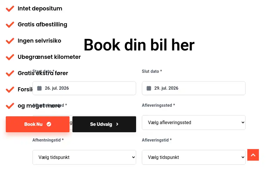 Screenshot of lejbilmalaga.dk