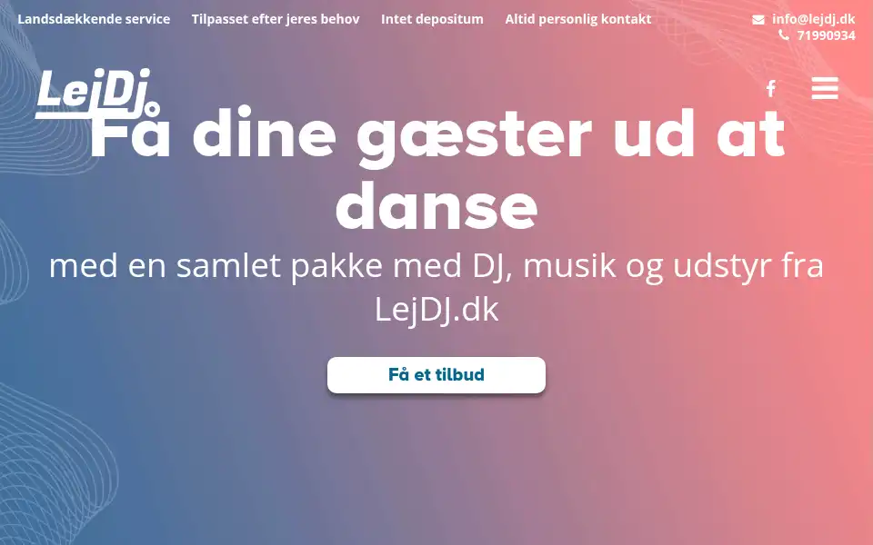 Screenshot of lejdj.dk