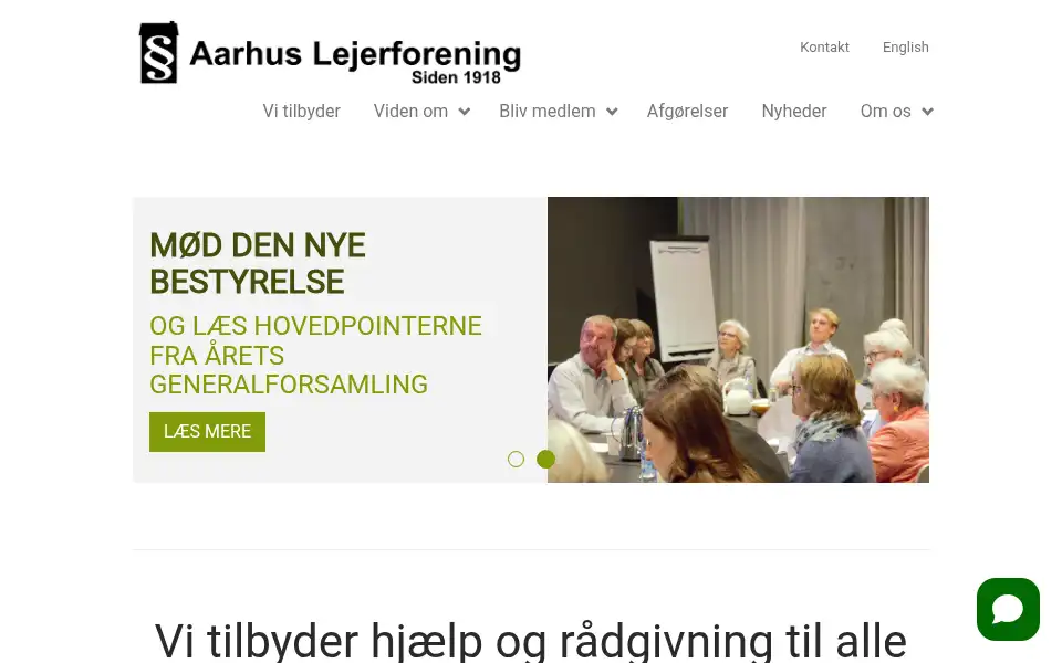 Screenshot of lejerforening.dk