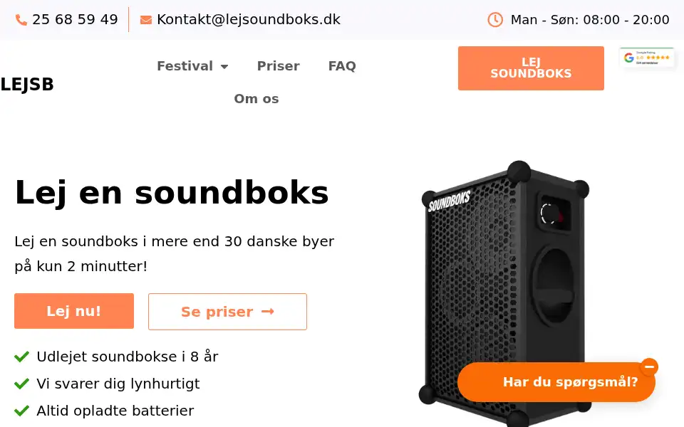 Screenshot of lejsb.dk