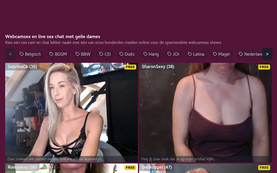 Screenshot of lekkernaakt.nl