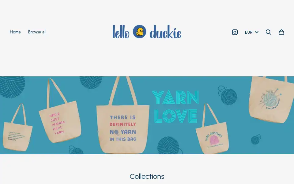 Screenshot of lelloduckie.com