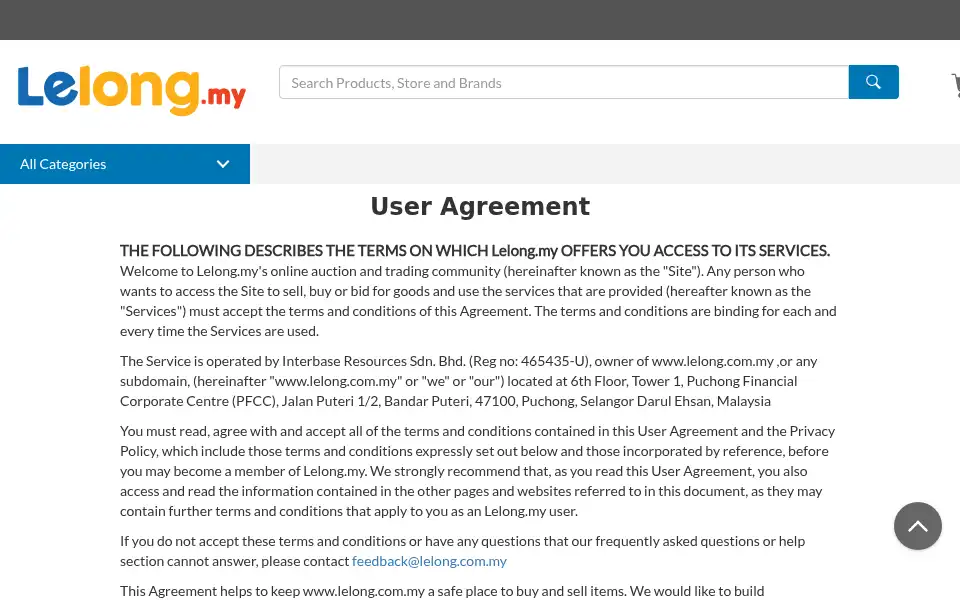 Screenshot of lelong.com.my