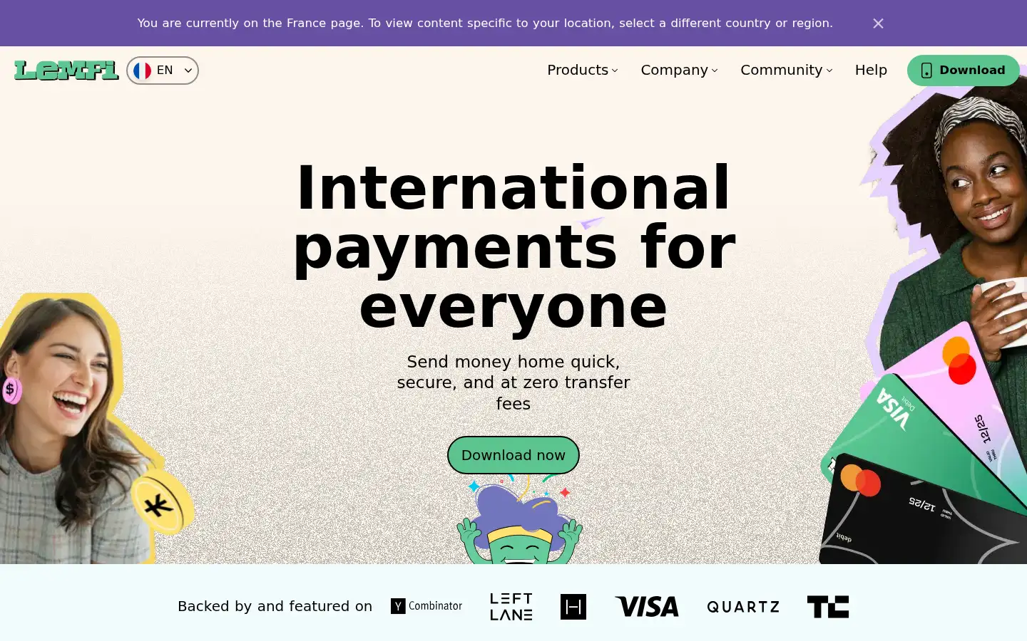 Screenshot of lemfi.com