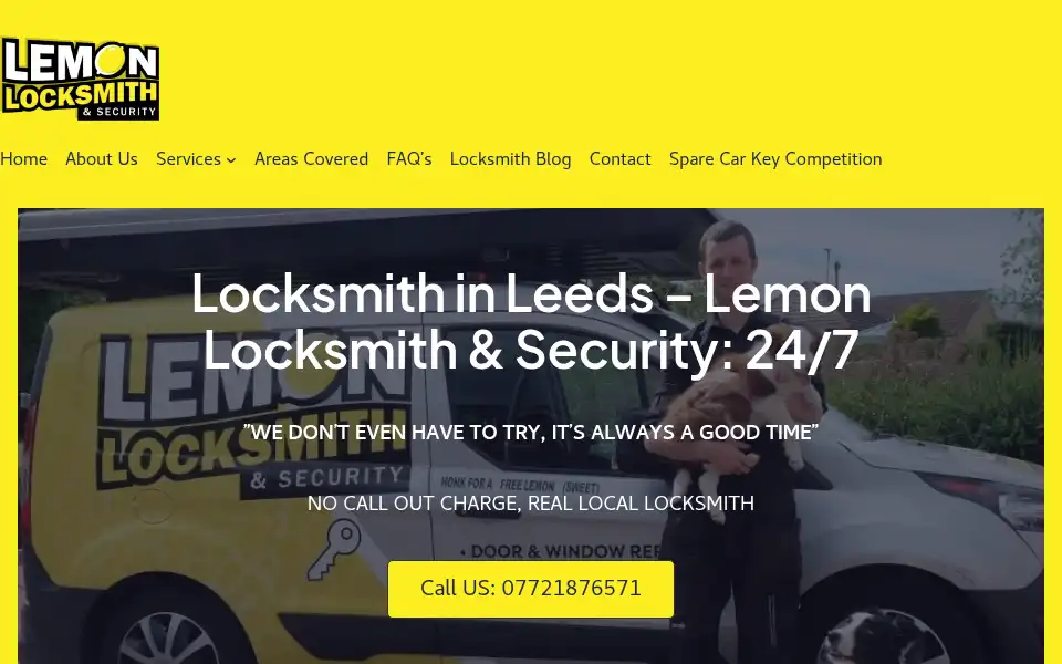 Screenshot of lemonlocksmith.co.uk