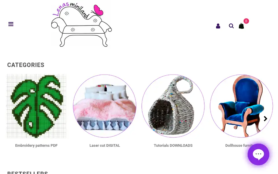 Screenshot of lenasminiland.com