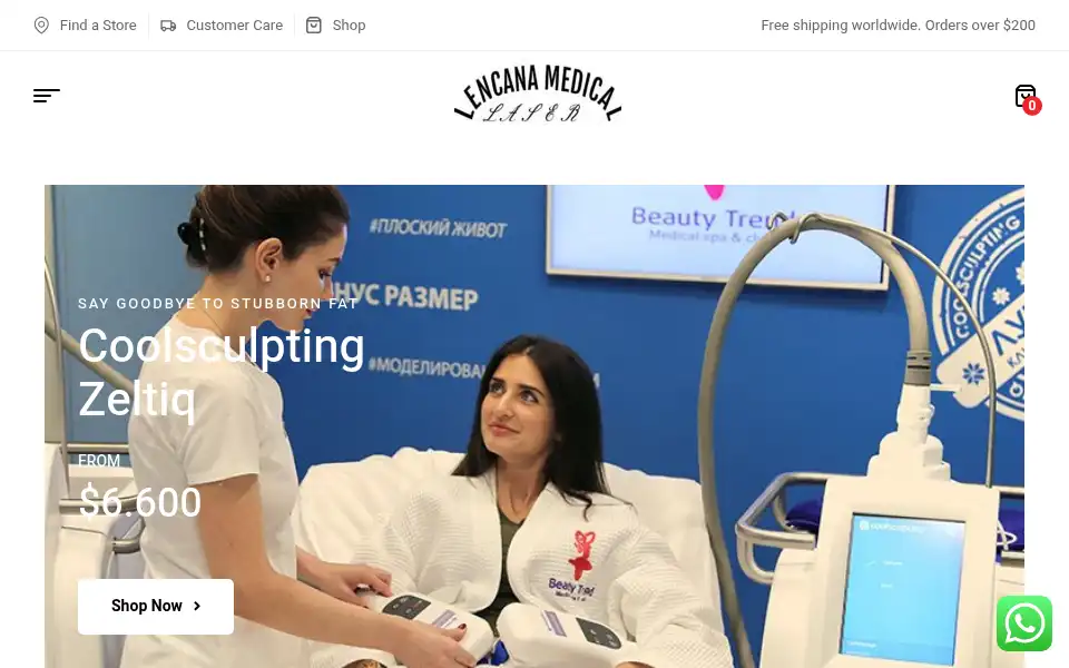 Screenshot of lencanamedicallaser.com
