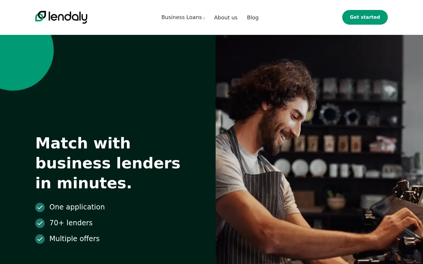 Screenshot of lendaly.com.au